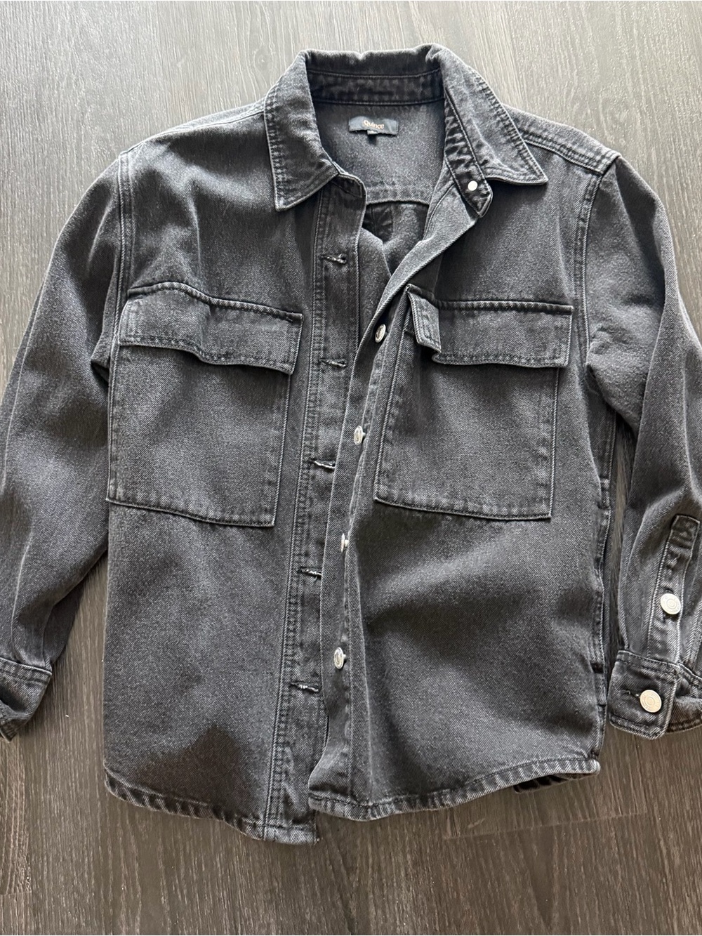 Never worn Quince black denim jacket